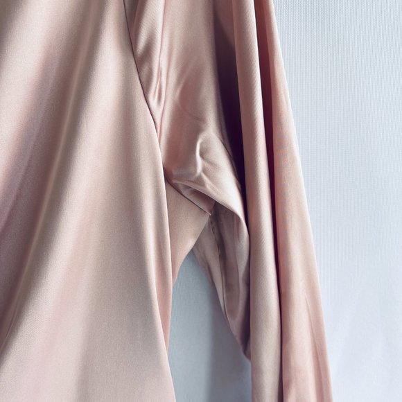 FASHIONNOVA PINK DRESS Long sleeve women's dress Atlas mini dress Party dress - Picture 5 of 13